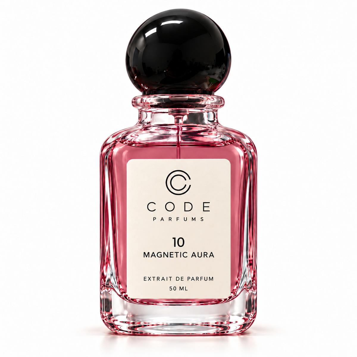 10 Magnetic Aura 50 ml bottle with 28 × 40 mm label